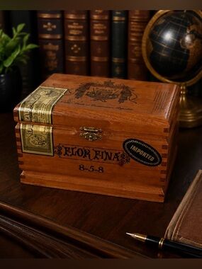 Vintage Arturo Fuente Flor Fina 858 Gran Reserva Empty Cedar Cigar Box Decor